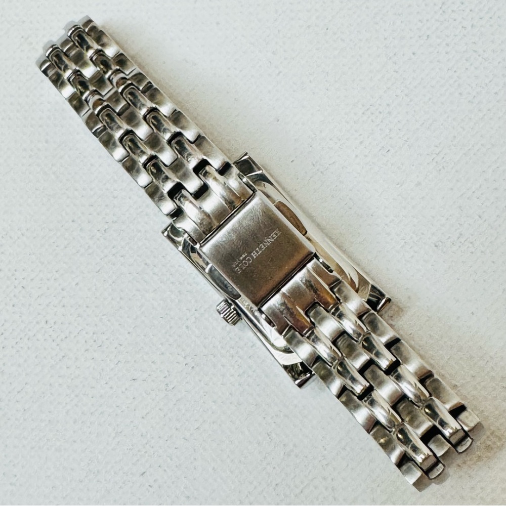Vintage Kenneth Tank Women's Silver Watch Stainless 6.25" MAX Bracelet KC4440 - Picture 10 of 13